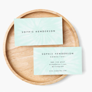 Tarjeta De Visita Teñido anudado   Mint Green Soft Pastel Minimalist