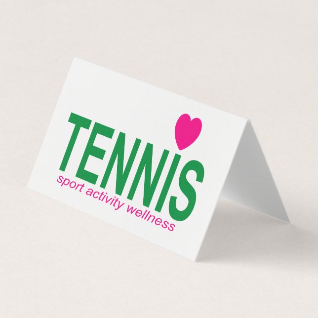 Tarjeta De Visita Tenis (Anverso)