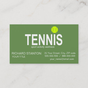 Tarjeta De Visita Tenis