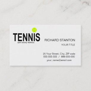 Tarjeta De Visita Tenis