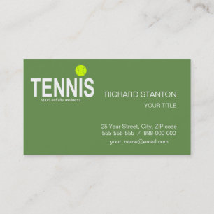 Tarjeta De Visita Tenis