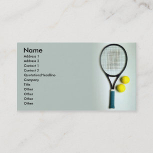 Tarjeta De Visita Tenis