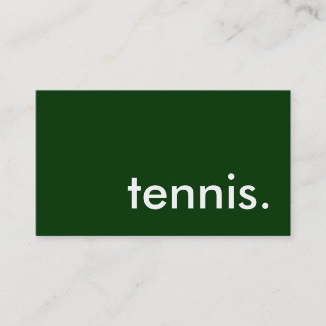 Tarjeta De Visita tenis. (Anverso)