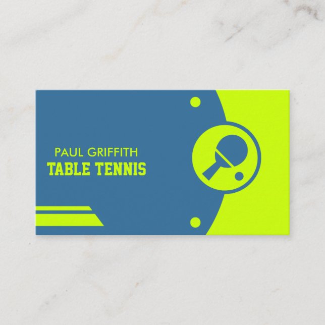Tarjeta De Visita Tenis de mesa (Anverso)