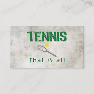 Tarjeta De Visita Tenis, eso es todo