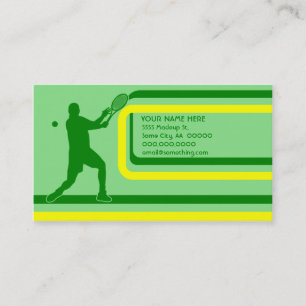 Tarjeta De Visita tenis: estilo retro: