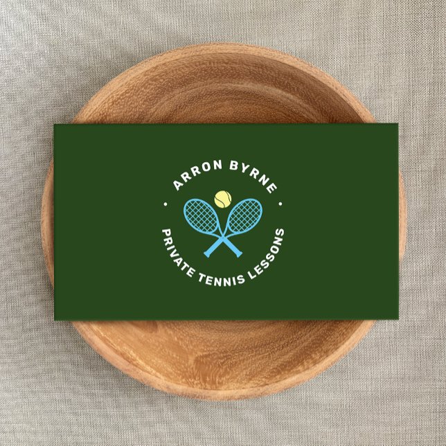 Tarjeta De Visita Tenis Instructor Racket & Ball (Subido por el creador)