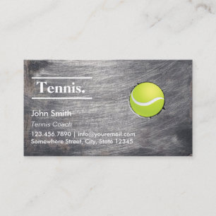Tarjeta De Visita Tenis metalizado de la textura del Grunge fresco