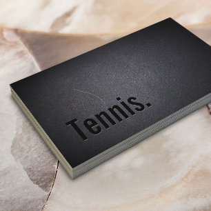 Tarjeta De Visita Tenis Modern Negrita Texto Profesional Oscuro