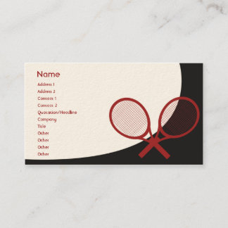Tarjeta De Visita Tenis - obra clásica