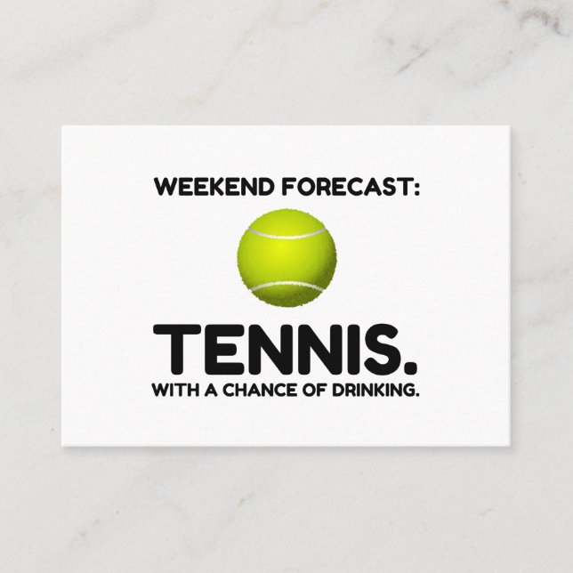 TARJETA DE VISITA TENIS PREVISTO PARA FINES DE SEMANA (Anverso)