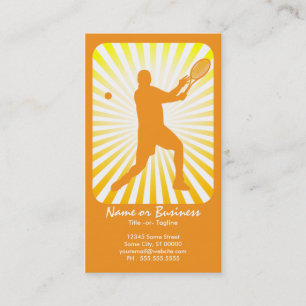 Tarjeta De Visita tenis : rayos retro: