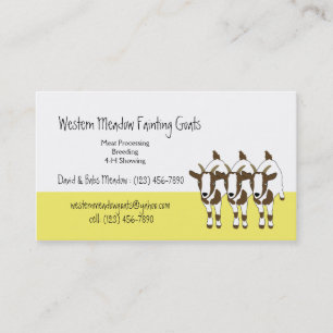 Tarjeta De Visita Tennessee Fainting Stiff Leg Goats Business Card