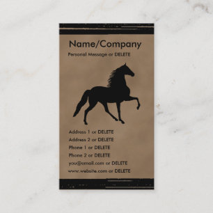 Tarjeta De Visita Tennessee Walker Silhouette Personal Business