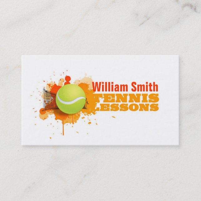 Tarjeta De Visita Tennis Lessons (Anverso)