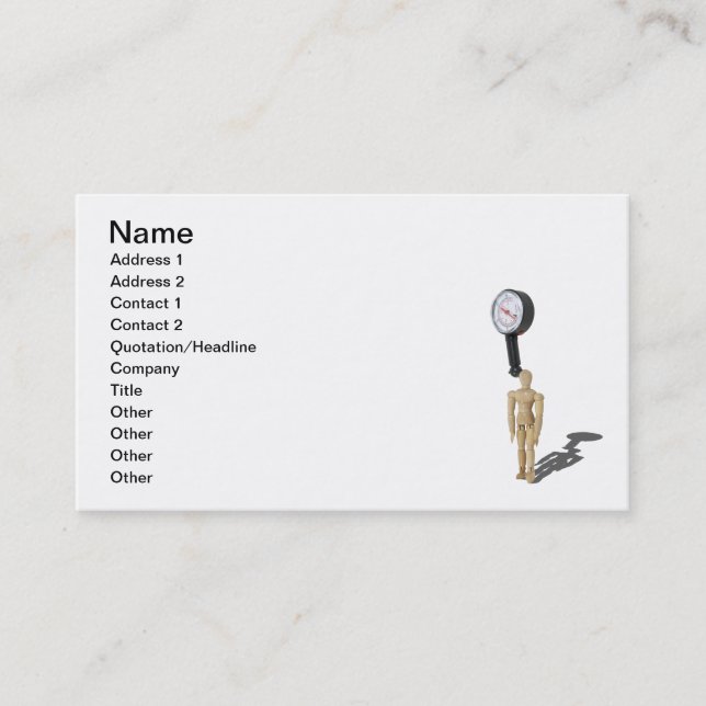 Tarjeta De Visita Tensión de medición (Anverso)