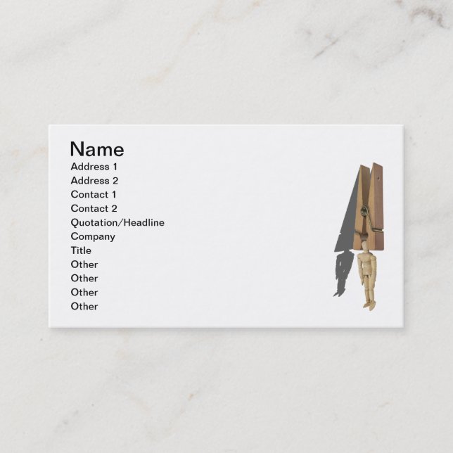 Tarjeta De Visita Tensión personal (Anverso)