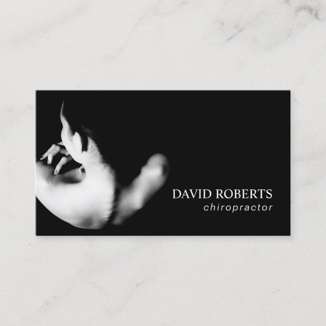 Tarjeta De Visita Terapeuta de la quiropráctica del Chiropractor de (Anverso)