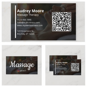 Tarjeta De Visita Terapeuta de Manos Terapia de Masaje