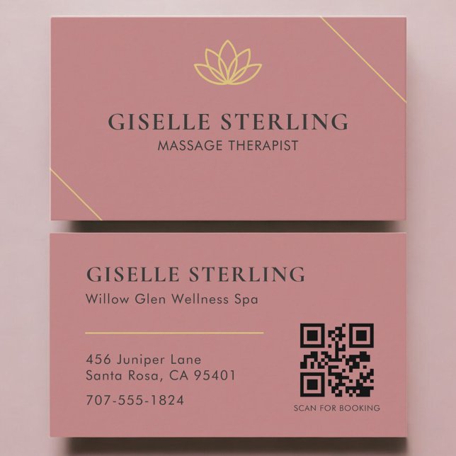Tarjeta De Visita Terapeuta de Masaje Código QR (Subido por el creador)