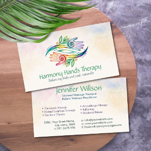Tarjeta De Visita Terapeuta de Masaje Holístico Toque Curativo