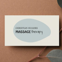 Terapeuta de Masaje Minimalista Elegante Azul Fres
