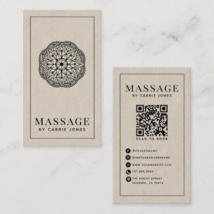 Tarjeta De Visita Terapeuta de Masaje Moderna 