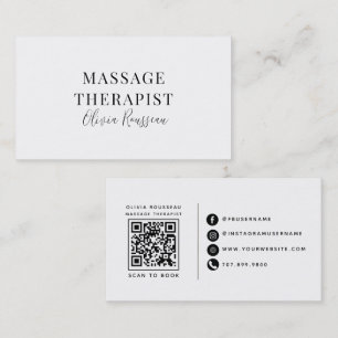 Tarjeta De Visita Terapeuta de Masaje Moderno