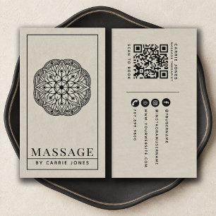 Tarjeta De Visita Terapeuta de Masaje Moderno 