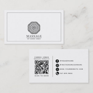 Tarjeta De Visita Terapeuta de Masaje Moderno