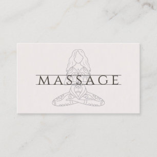 Tarjeta De Visita Terapeuta de Masaje Moderno Elegante Simple Postur