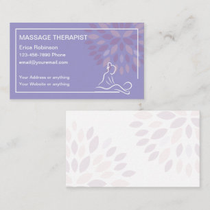 Tarjeta De Visita Terapeuta de Masaje Moderno y Elegante 