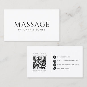 Tarjeta De Visita Terapeuta de Masaje Simple