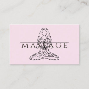 Tarjeta De Visita Terapeuta de masajes moderno simple y elegante en 