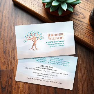 Tarjeta De Visita Terapeuta de Trabajo Corporal Holístico Masaje y B
