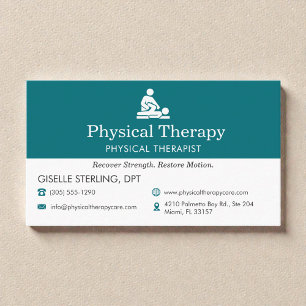 Tarjeta De Visita Terapeuta Físico Doctor en Terapia Física