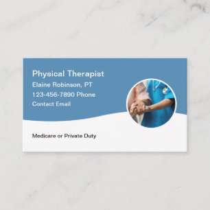Tarjeta De Visita Terapeuta Físico Médico Simple Nuevo