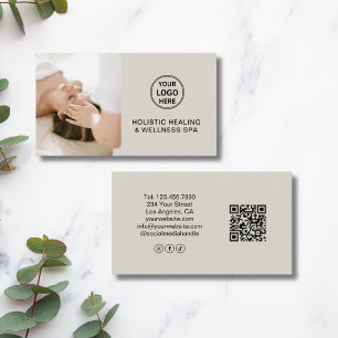 Tarjeta De Visita Terapeuta Holístico Profesional en Código QR