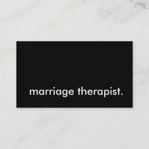 Tarjeta De Visita terapeuta matrimonial.