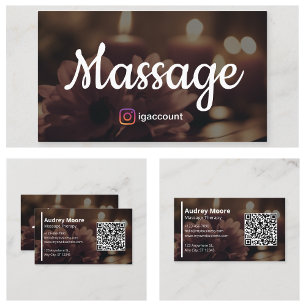 Tarjeta De Visita Terapeutas de Masaje Terapia de Masaje Reiki