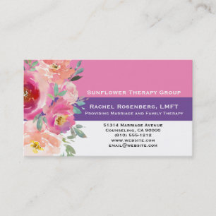 Tarjeta De Visita Terapeutas de Matrimonio y Familia con Licencia LM