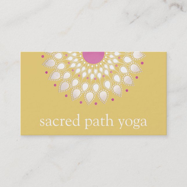 Tarjeta De Visita Terapia de bienestar floral exótica de Lotus amari (Anverso)