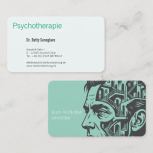 Tarjeta De Visita Terapia de Laberinto Mental de Mente Moderna
