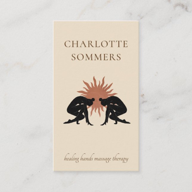 Tarjeta De Visita Terapia de Masaje (Anverso)