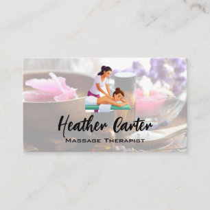 Tarjeta De Visita Terapia de Masaje Aceites y Sales de Spa