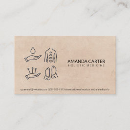 Tarjeta De Visita Terapia de Masaje | Acupuntura Medicina holística
