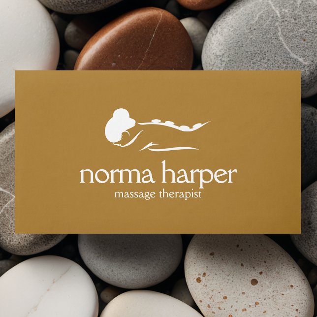 Tarjeta De Visita Terapia de masaje COPPER Stone Wellness Day Spa (Subido por el creador)