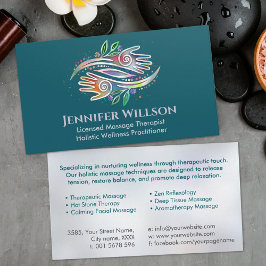 Tarjeta De Visita Terapia de Masaje de Manos Curativas