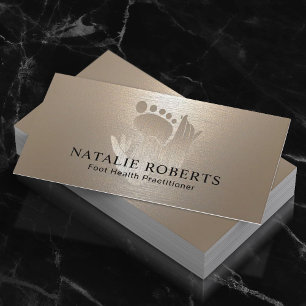 Tarjeta De Visita Terapia de Masaje de Pie Podiatrista SPA Cepillada