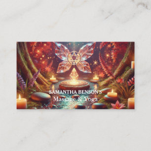 Tarjeta De Visita Terapia de Masaje de Piedras Zen